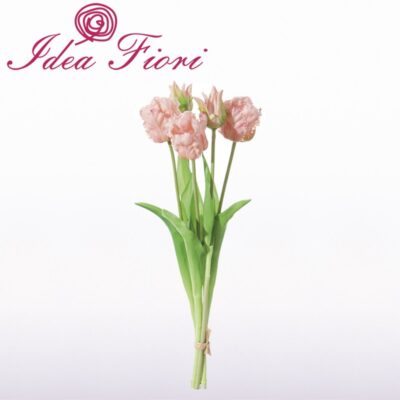 Tulipano Rosa Artificiale Bruco 5 pezzi