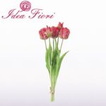 Tulipano Rosso Artificiale Bruco 5 pezzi
