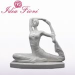 Statua Ballerina in Ceramica Bianca