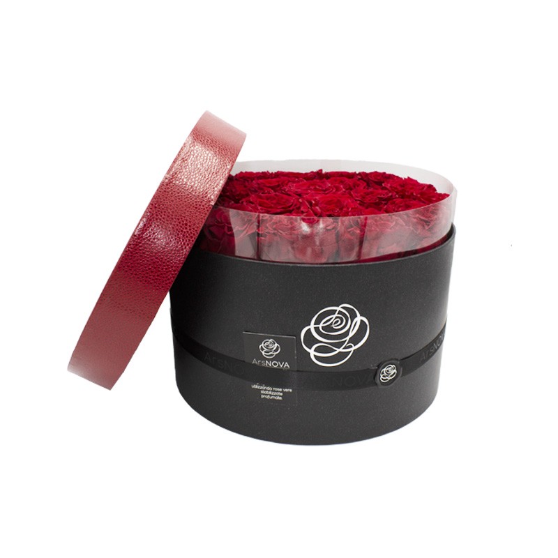 Ars Nova Box di Rose Stabilizzate Rosse Romantic