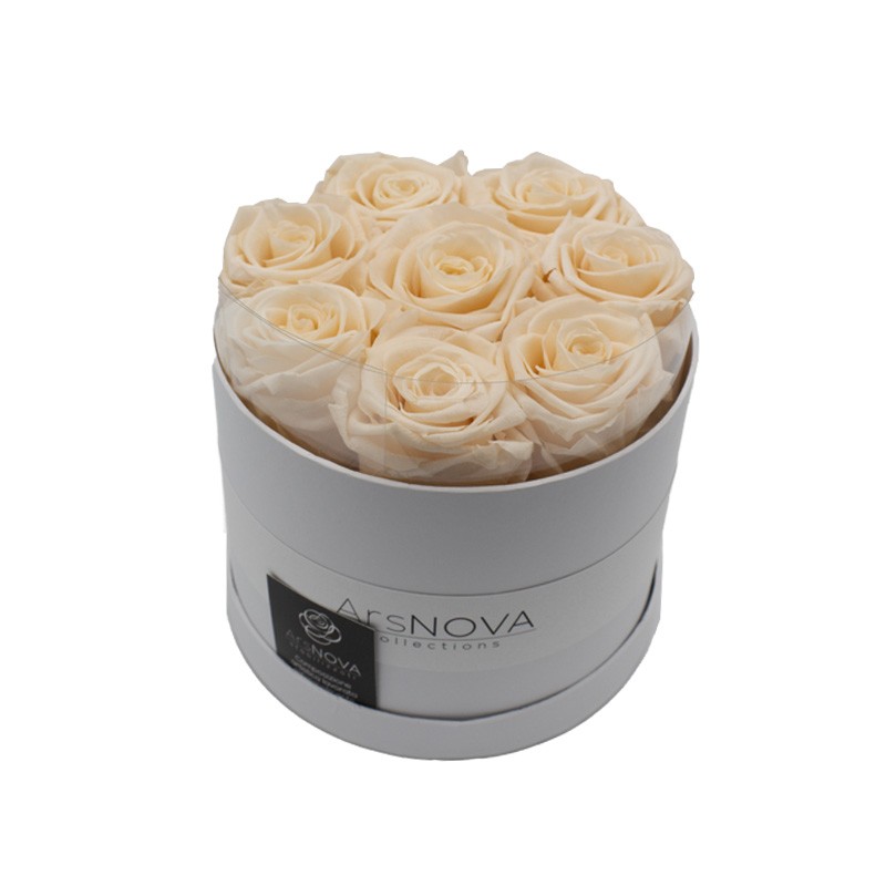 Ars Nova Box da 8 Rose Rosa Pastello Stabilizzate