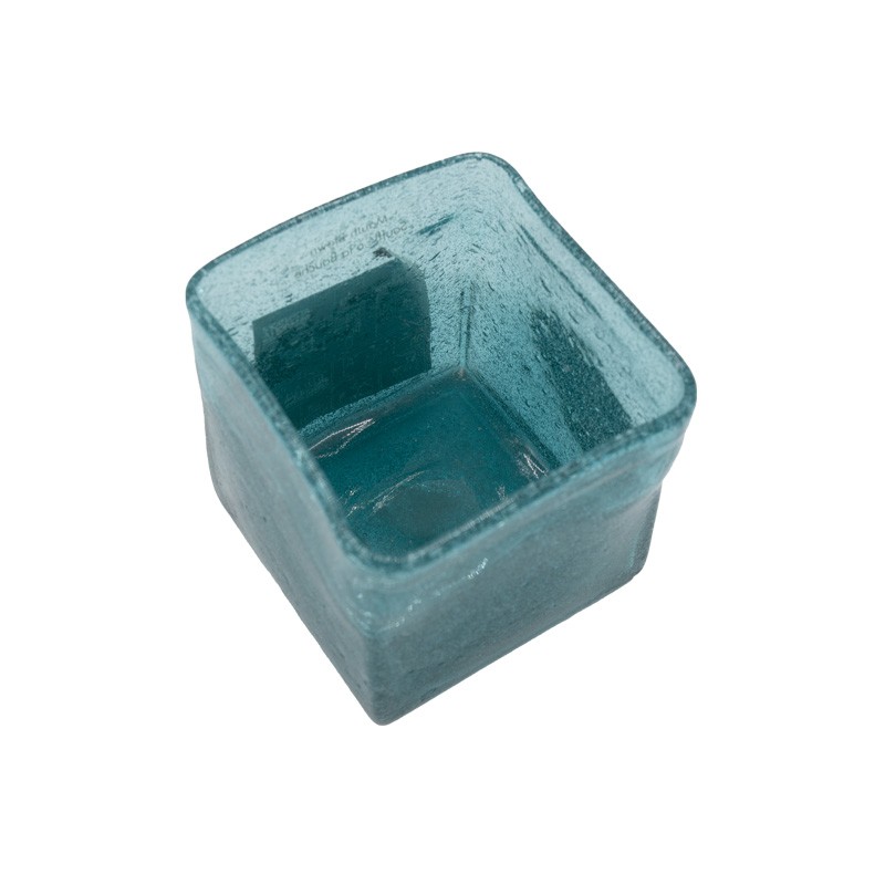 Cubo Di Vetro Azzurro