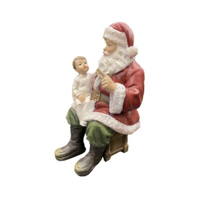 Babbo Natale seduto con Bambino Enzo de Gasperi