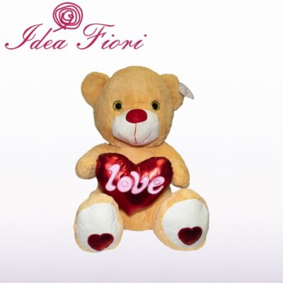 Peluche Orsetto Gigante con Cuore "I Love You