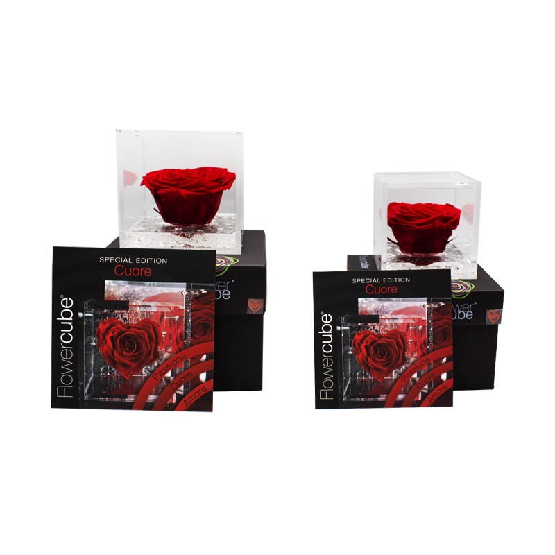Flowercube Cuore di Rosa Rosso Special Edition
