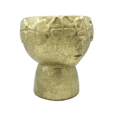 Vaso in Ceramica Quadrifoglio Oro Balcosta