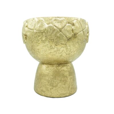 Vaso in Ceramica Quadrifoglio Oro Balcosta