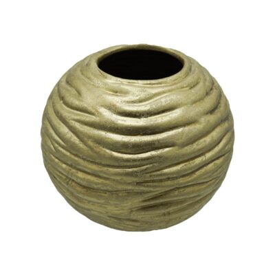 Vaso in Ceramica Sfera Oro Satinato Balcosta