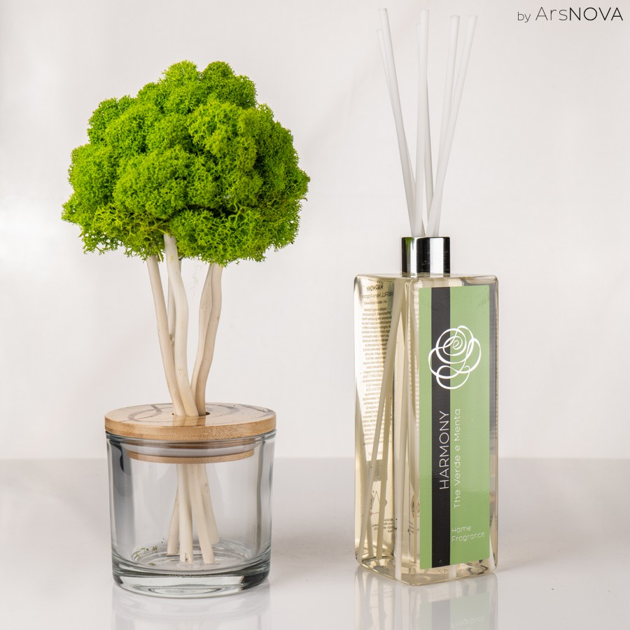 Set Fragrance Tree Harmony Diffuser – The Verde e Menta Ars Nova profumatore ambiente bastoncini GHF500-A15