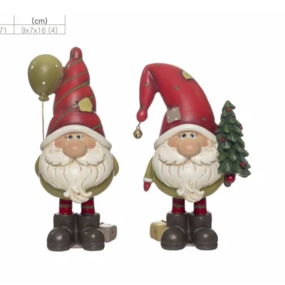 Decorazioni Natalizie Gnomi di Natale h16 CM Meli Arte ideafiori